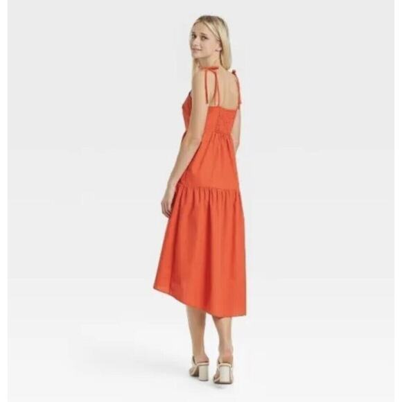 Who‎ What Wear Sleeveless Baby Doll Dress in Red Clay High Low Sundress Size 3X - Picture 4 of 4